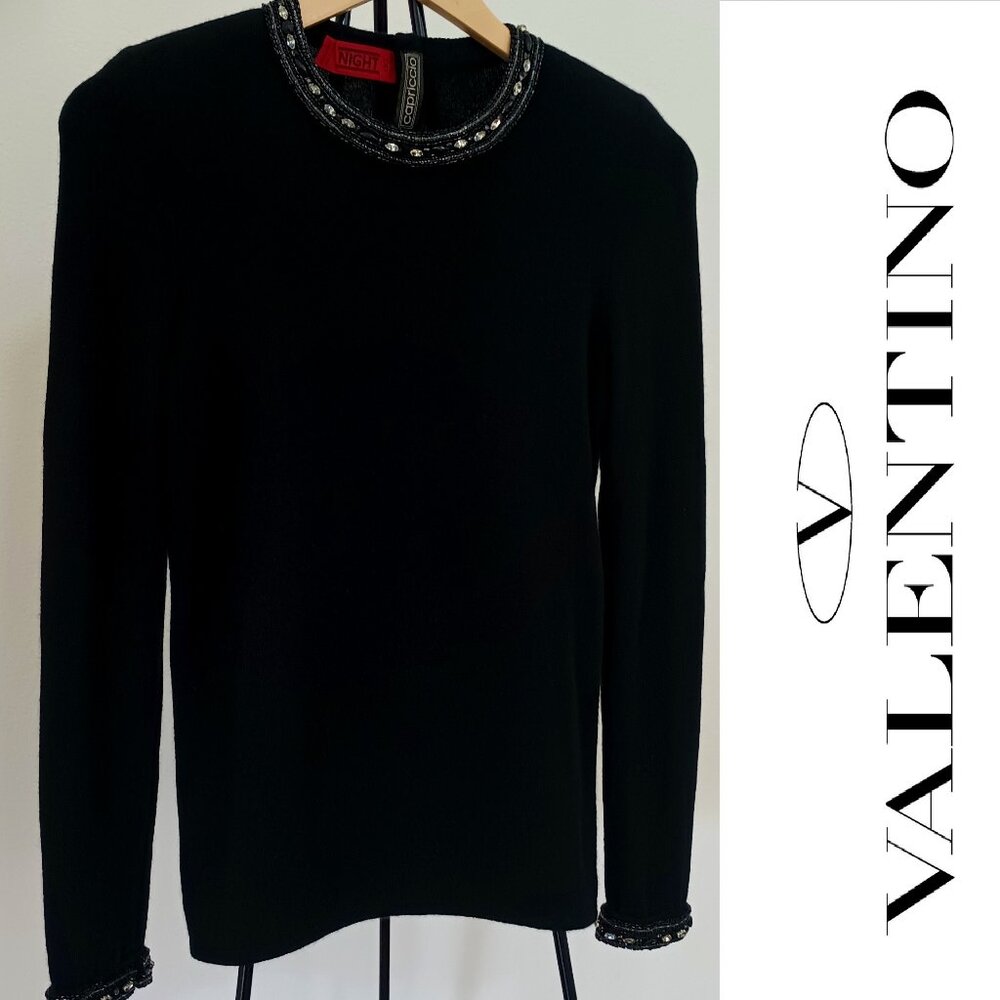 Valentino Night Capriccio Cashmere Wool Sweater